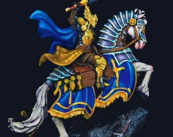 Miniature peinte à la main de Jeanne Du Lac - Chevalier de justice du NMM, échelle 32 mm - Pièce d'exposition professionnelle