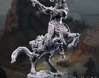 Magnus Hateful Centaur Warboss Miniature | 16K Resin D&D Large Boss Monster