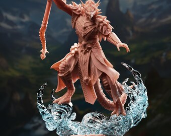 Artizak Stormscale Dragonborn Miniature | Chaos Sorcerer, Warlock, Wizard D&D Figure