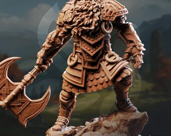 Surtson Fire Jotunn Boss 16k Resin Monster DM Stash Huge 32mm Scale Enemy