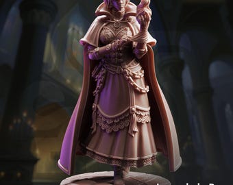 Mini Lune de la Rue | DM Stash Arcane University | Mini-apprentie sorciere, magicienne et mage | 32 mm Gaming Échelle d'affichage 75 mm
