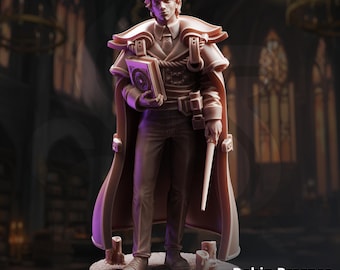 Robin Presner, étudiante en conjuration Mini | Invocateur sorcier MD Stash Mage | Miniature Pathfinder du MDN TTRPG | 32 mm Gaming Échelle d'affichage 75 mm