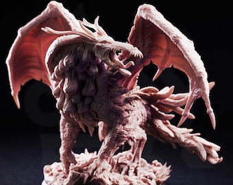 The Jabberwock Monster of the Tulgey Wood Miniature | Tales Grimm Dragon Fey D&D Figure, DM Stash Unpainted Resin RPG Display Model