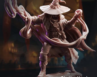 Grand chapeau Harrison Mini | DM Stash Arcane University | Miniature de mage divinatoire occulte sorcier cosmique | 32 mm Gaming Échelle d'affichage 75 mm