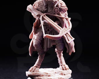 The Big Bad Wolf Brigand Miniature | Tales Grimm Werewolf Rogue D&D Figure, DM Stash 32mm 75mm Unpainted Resin RPG Model