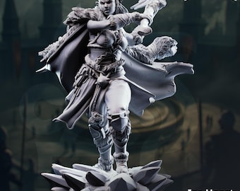 Cœur de glace colossal sorcier barbare miniature | Boîte de rangement D&D Goliath DM en résine 16 carats