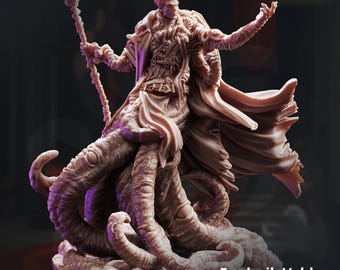 Frederik Vahlen Élevé Mini | DM Stash Professor of Progress | Alchemist Sci-Fi Fantasy Boss Miniature | 32 mm Gaming Échelle d'affichage 75 mm