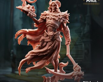 Siltharis Lich of the Restless Grave | DM Stash | 111mm Resin Miniature | Undead Boss Centerpiece | D&D, Pathfinder, Warhammer