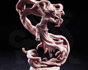 Rapunzel The Mad Broken Princess Miniature | Tales Grimm Corrupted Royalty D&D Figure, DM Stash 32mm 75mm Unpainted Resin RPG Model