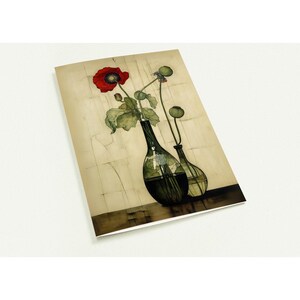 Confezione da 10 biglietti d'auguri (con buste premium) / "Art Deco Grace I" / Carte regalo floreali per tutte le occasioni / Biglietti d'auguri Fine Art