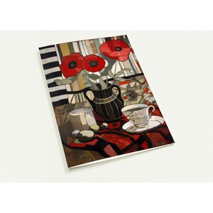 Confezione da 10 biglietti d'auguri (con buste premium) / "Art Deco Grace II" / Carte regalo floreali per tutte le occasioni / Biglietti d'auguri Fine Art