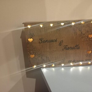 Scatola decorativa luminosa personalizzata