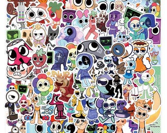 100 pcs Dandy's World Game Creative Stickers Luggage Laptop Phone Snowboard Bicycles Motorcycles Fridge Water bottles Helmets