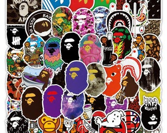 50 pcs Camo Ape Style Creative Stickers Luggage Laptop Phone Snowboard Bicycles Motorcycles Fridge Water bottles Helmets