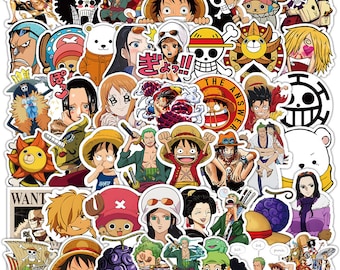 50 pcs One Piece Stickers Luggage Laptop Phone Snowboard Bicycles Motorcycles Fridge Water bottles Helmets