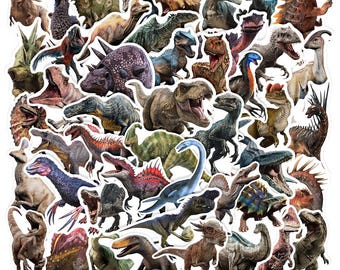 50 pcs Jurassic Dinosaur Creative Stickers Luggage Laptop Phone Snowboard Bicycles Motorcycles Fridge Water bottles Helmets