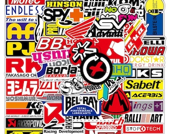 100 pcs JDM Motorcycle Creative Stickers Luggage Laptop Phone Snowboard Bicycles Motorcycles Fridge Water bottles Helmets