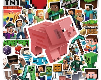 50 PCS Minecraft Creative Stickers Luggage Laptop Phone Snowboard Bicycles Motorcycles Fridge Water bottles Helmets
