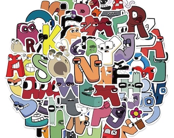 50 pcs Alphabet Lore Creative Stickers Luggage Laptop Phone Snowboard Bicycles Motorcycles Fridge Water bottles Helmets