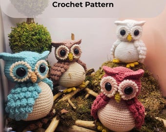Rotating Head Owl Crochet Pattern, The Wise Owl – PDF Digital Download