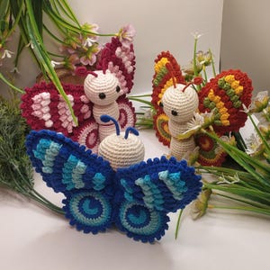 Crochet Butterfly Pattern – Easy PDF Download – DIY Baby Room Decor – Spring Baby Shower Gift Idea