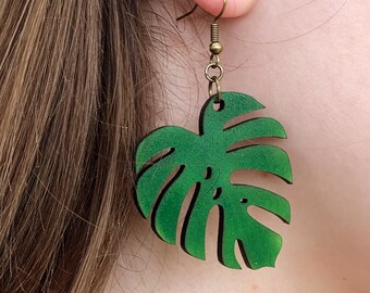 Boucles d'oreilles "Monstera"