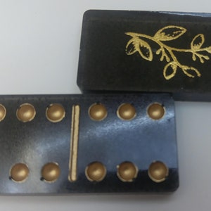 Handmade Double Six Dominoes with case