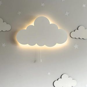 Handcrafted White Cloud Night Light - Nursery Decor