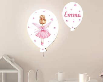 Charmant kindernachtlampje, sprookjesachtige gloed, kinderkamerlicht, ballonnen kinderkamer wandlamp, verjaardagscadeau voor kleine meisjes