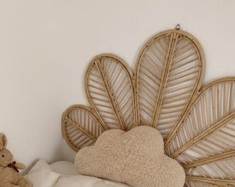 Beige Teddy Cloud Pillow – Boucle Sherpa Cushion for Nursery & Kids Room