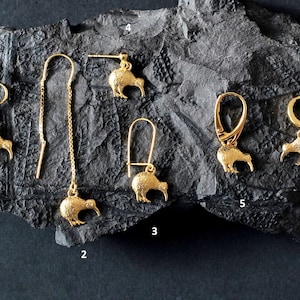 Sterlingzilveren oorbellen kiwivogel – vergulde Nieuw-Zeelandse vogelsieraden, uniek kiwicadeau voor vogelliefhebbers, perfect NZ dierenliefhebber cadeau