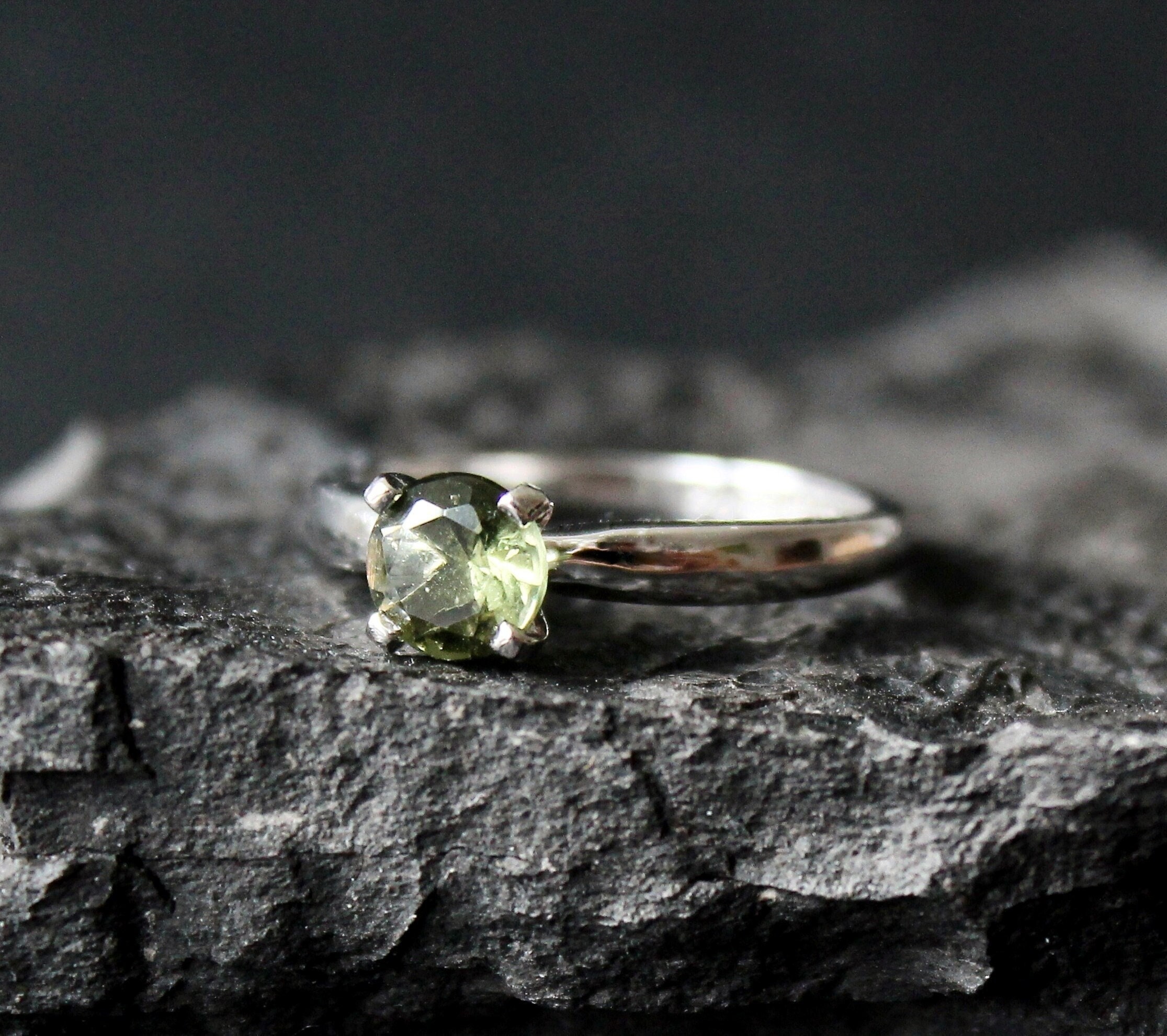 Moldavite ring Etsy