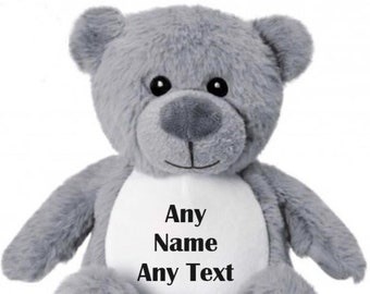 Personalised Teddy Bear, Tummi Bear Little, Custom Soft Teddy Bear, Personal MessageText, 1st Birthday, Xmas Gift, Any Occasion, Baby Shower