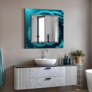 Unique Mirror for Wall, Mirror Wall Decor, Bathroom Living Room Wall Art, Tempered Glass, Mirror for Bathroom, Wall Hangings