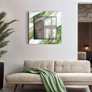 Unique Mirror for Wall, Mirror Wall Decor, Bathroom Living Room Wall Art, Tempered Glass, Wall Hangings, Modern Home Decor