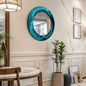 Mirror for Wall, Modern Decorative Mirror Wall Decor, Bathroom Living Room Wall Art, Tempered Glass Round Mirror for Bathroom, Wall Hangings