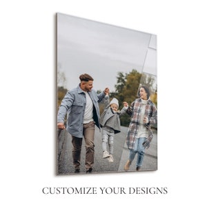 Custom Photo Print Tempered Glass Wall Art, Personalized Photo or Logo Print, Custom Wall Art, Personalized Wall Art, Family Portrait Gift