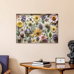 Colorful Floral Wall Decor, Flowers Tempered Glass Wall Art, Wall Hangings, Living Room Wall Art, Flower Painting, Bouquet