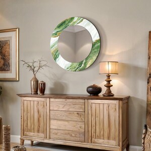 Decorative Mirror for Wall, Modern Mirror Wall Decor, Bathroom Living Room Wall Art, Tempered Glass, Round Wall Mirror, Wall Hangings