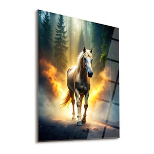 Furious - Tempered Glass Wall Art, Horse Wall Decor, Nature Wall Decor, Animals Wall Art, Horse Gift, Farmhouse Wall Decor