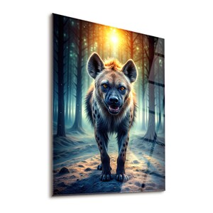 Sly - Tempered Glass Wall Art, Jackal Wall Decor, Jackal Poster, Wall Hangings, Home Decor, Wildlife Animal Wall Art, Jackal Wall Art Gift