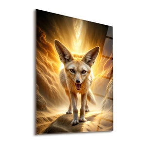 Greed - Tempered Glass Wall Art, Fox Wall Decor, Fox Painting, Fox Poster, Wall Hangings, Home Decor, Fox Lover Gifts, Wildlife Animal Art