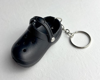 Black Crocs Keychain, Key Foam Accessories Wallet Trinkets Croc Clogs Lover Gift Popculture Pendant