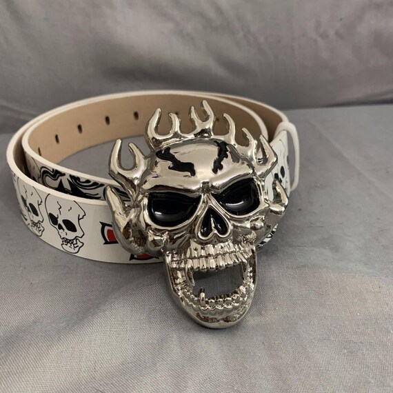 Punk Y2k Skull Belt, Trendy Waistband, Y2K Belt,rock Belt