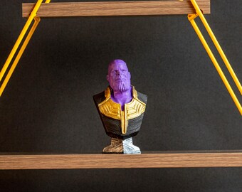 Busto de Thanos impreso en 3D, estatua de Marvel, superhéroe, decoración de escritorio, regalo geek, figura de coleccionista de cómics, exhibición, escultura de villano del Guantelete del Infinito