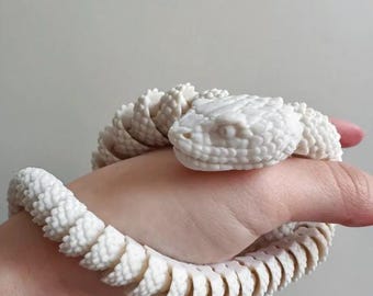 84cm Flexi Snake – Large 3D Printed Articulated Snake Toy, 2-Piece Assembly, Realistic Movement, Fidget Reptile Gift for All Ages