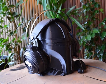 Soporte para auriculares mandalorianos impreso en 3D de Star Wars, organizador de escritorio para juegos, soporte para auriculares, decoración de habitación geek, regalo para fanáticos, exhibición única