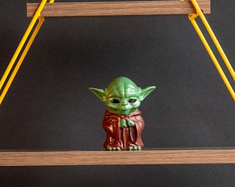 Figura de Yoda impresa en 3D, decoración de Star Wars, estatua de maestro Jedi, regalo geek, adorno de escritorio coleccionable para fanáticos de la ciencia ficción, exhibición inspirada en Baby Yoda