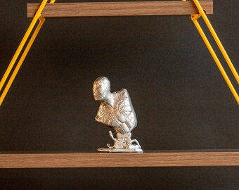 Busto de Spider-Man, edición plateada, estatua de Marvel impresa en 3D, decoración de escritorio de superhéroe, regalo geek, figura de coleccionista de cómics, escultura metálica trepamuros.