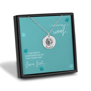 Gegraveerde ketting huisdier portret, aangepaste ketting hond portret, gepersonaliseerde sieraden voor vrouwen, huisdier herdenkingscadeau, verjaardagscadeau voor haar